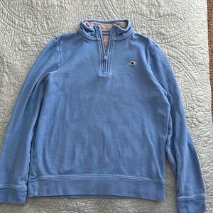 Vineyard Vines zip up blue shirt